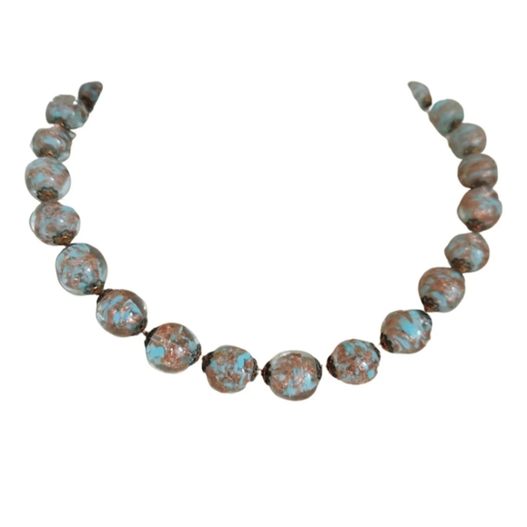 Vintage 60s Murano Somerso Lampwork Necklace - Picture 2 of 10